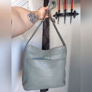 Vintage Coach Sonoma Pocket Shopper Natural Grain Sea 4920💚💙